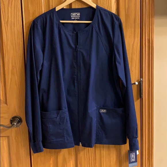 Cherokee Jackets & Blazers - NWOT CHEROKEE SCRUB CORE STRETCH JACKET NAV…
